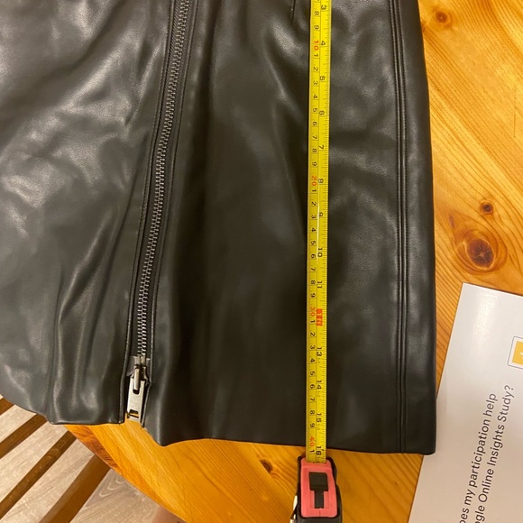 Aritzia Talula Faux Leather Black Zipper Front Mini Skirt - Picture 11 of 12